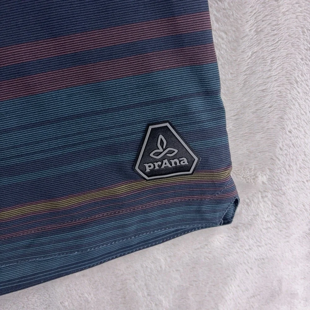 prAna Fenton Board Shorts‎ Mens Size 38 Nautical Pontoon Swim Surf UPF 50